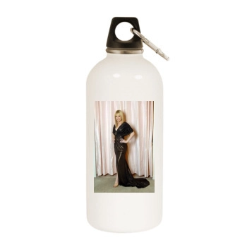 Tara Conner White Water Bottle With Carabiner
