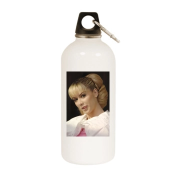 Tara Conner White Water Bottle With Carabiner