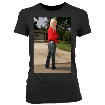 Tara Reid Women's Junior Cut Crewneck T-Shirt