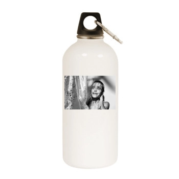 Taryn Manning White Water Bottle With Carabiner