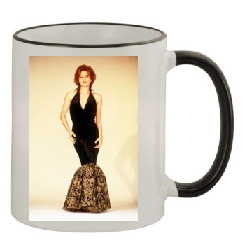 Tea Leoni 11oz Colored Rim & Handle Mug