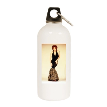 Tea Leoni White Water Bottle With Carabiner