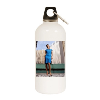 Thandie Newton White Water Bottle With Carabiner