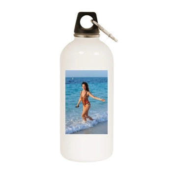 Tammin Sursok White Water Bottle With Carabiner