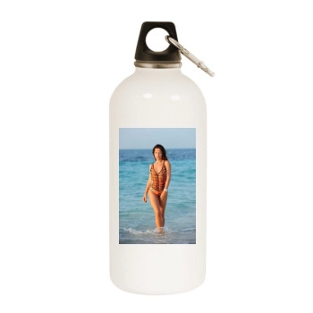 Tammin Sursok White Water Bottle With Carabiner