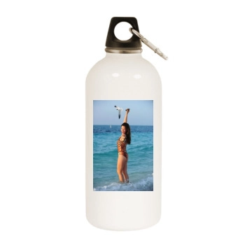 Tammin Sursok White Water Bottle With Carabiner