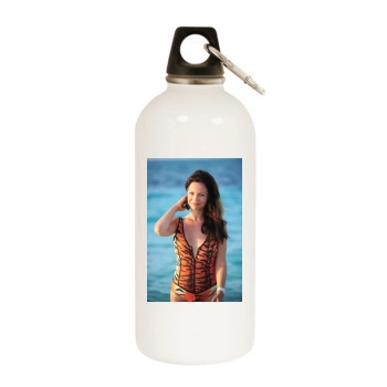 Tammin Sursok White Water Bottle With Carabiner