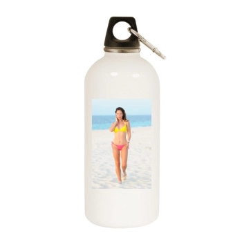 Tammin Sursok White Water Bottle With Carabiner