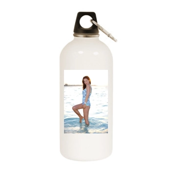 Tammin Sursok White Water Bottle With Carabiner