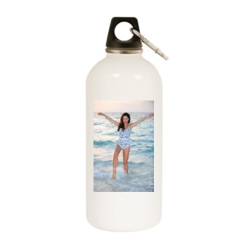 Tammin Sursok White Water Bottle With Carabiner