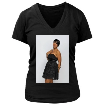 Toni Braxton Women's Deep V-Neck TShirt