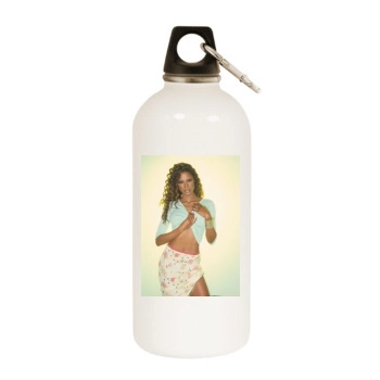 Traci Bingham White Water Bottle With Carabiner