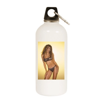 Traci Bingham White Water Bottle With Carabiner