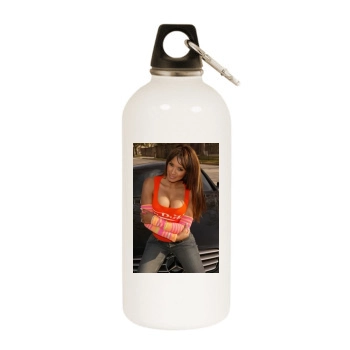 Traci Bingham White Water Bottle With Carabiner