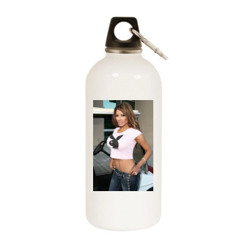 Traci Bingham White Water Bottle With Carabiner