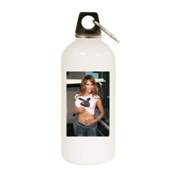 Traci Bingham White Water Bottle With Carabiner