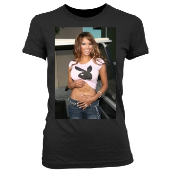 Traci Bingham Women's Junior Cut Crewneck T-Shirt