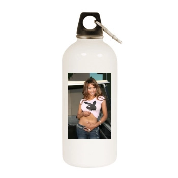 Traci Bingham White Water Bottle With Carabiner