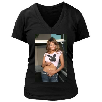 Traci Bingham Women's Deep V-Neck TShirt