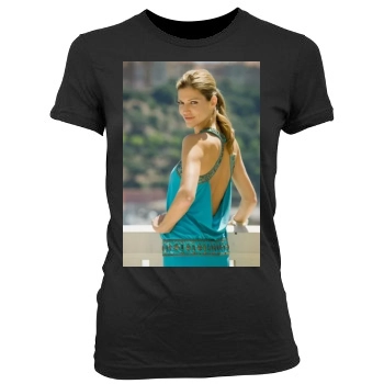 Tricia Helfer Women's Junior Cut Crewneck T-Shirt