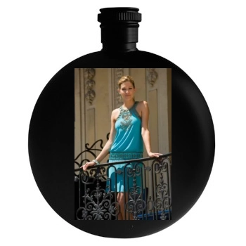 Tricia Helfer Round Flask