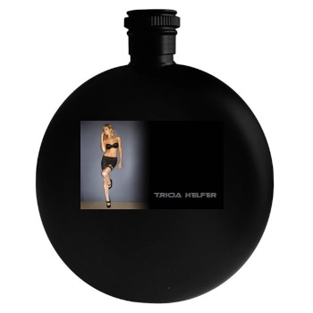 Tricia Helfer Round Flask