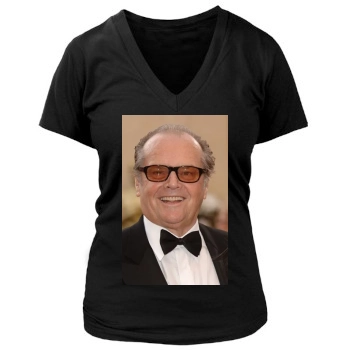 Jack Nicholson Women's Deep V-Neck TShirt