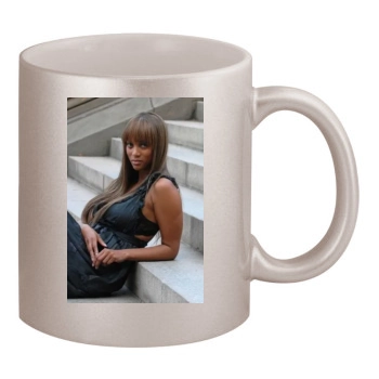 Tyra Banks 11oz Metallic Silver Mug