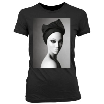 Tyra Banks Women's Junior Cut Crewneck T-Shirt