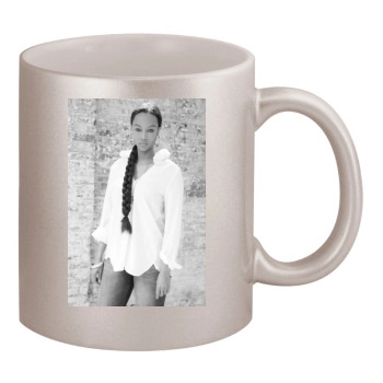 Tyra Banks 11oz Metallic Silver Mug