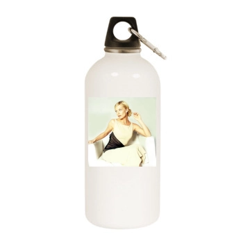 Jaime Pressly White Water Bottle With Carabiner