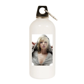 Jaime Pressly White Water Bottle With Carabiner