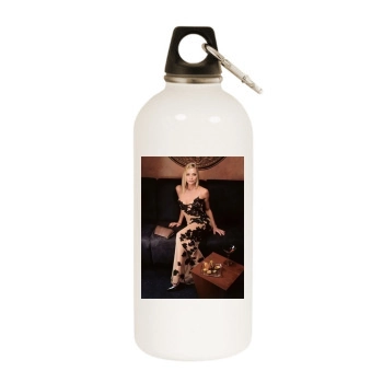 Jaime Pressly White Water Bottle With Carabiner