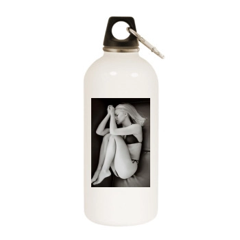 Jaime Pressly White Water Bottle With Carabiner