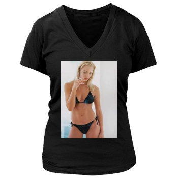 Jaime Pressly Women's Deep V-Neck TShirt