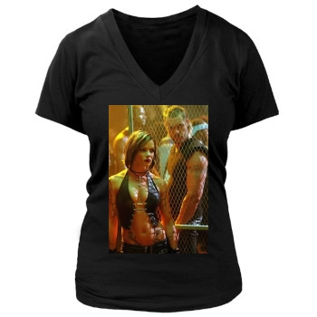 Jaime Pressly Women's Deep V-Neck TShirt