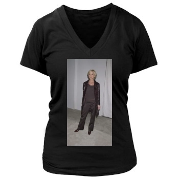 Jaime Pressly Women's Deep V-Neck TShirt