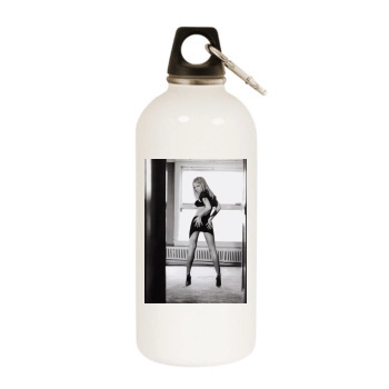 Jaime Pressly White Water Bottle With Carabiner