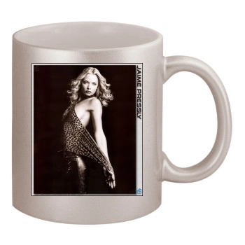 Jaime Pressly 11oz Metallic Silver Mug