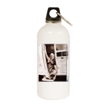 Jaime Pressly White Water Bottle With Carabiner