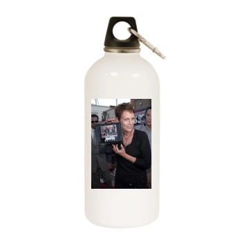 Jamie Lee Curtis White Water Bottle With Carabiner