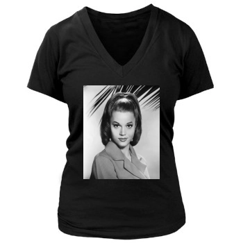 Jane Fonda Women's Deep V-Neck TShirt