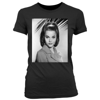 Jane Fonda Women's Junior Cut Crewneck T-Shirt