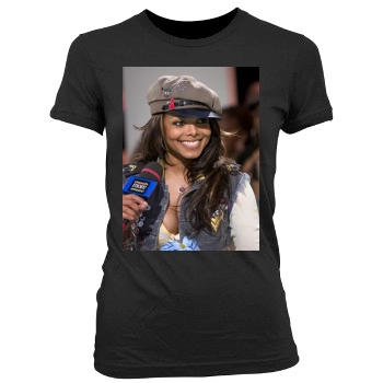 Janet Jackson Women's Junior Cut Crewneck T-Shirt