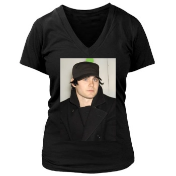 Jared Leto Women's Deep V-Neck TShirt