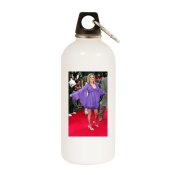 Jeanette Biedermann White Water Bottle With Carabiner