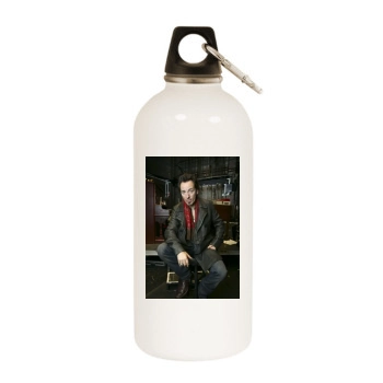 Bruce Springsteen White Water Bottle With Carabiner