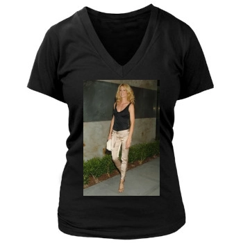 Jenna Elfman Women's Deep V-Neck TShirt