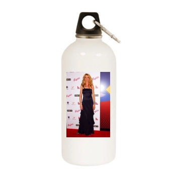 Jenna Elfman White Water Bottle With Carabiner