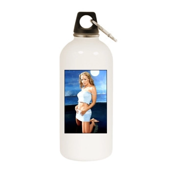 Jennie Garth White Water Bottle With Carabiner